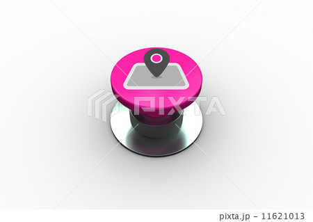 Composite image of map marker graphic on button 11621013