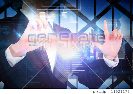 Businesswoman presenting the word generate 11621175