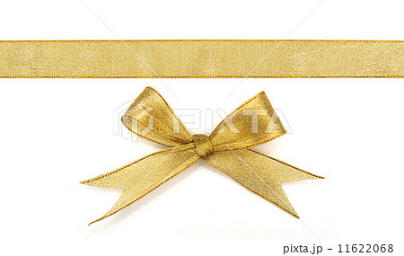 golden ribbon isolated on white 11622068