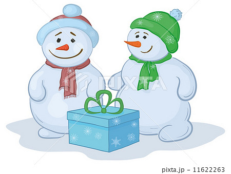 Snowmens with gift box 11622263
