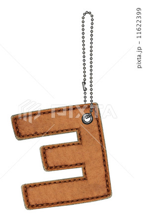 Leather alphabet with chain isolated on white 11622399