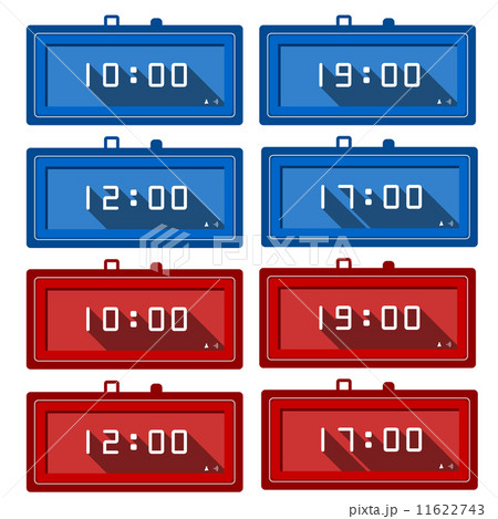 Vector icons for digital clocks Vector icons for digital clocks 11622743