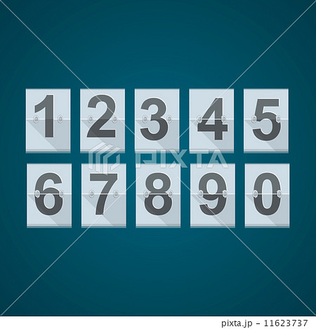 Set of numbers for mechanical scoreboard. 11623737