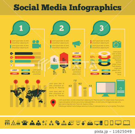 Social Media Infographic Template. 11625049