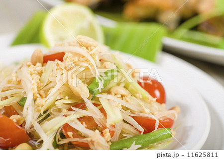 Som Tam Kai Yang - Green Papaya Salad & BBQ Chicken. Som Tam Kai Yang - Green Papaya Salad & BBQ Chicken. 11625811