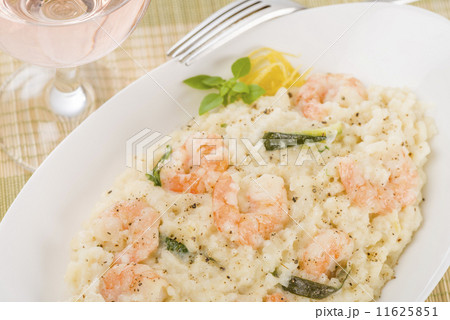 Prawn Risotto Bianco - Prawn risotto in creamy white wine sauce.  11625851
