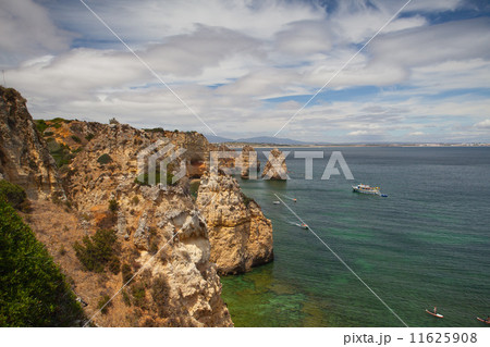 Famous cliffs of Ponta de Piedade, Lagos, Algarve, Portugal 11625908