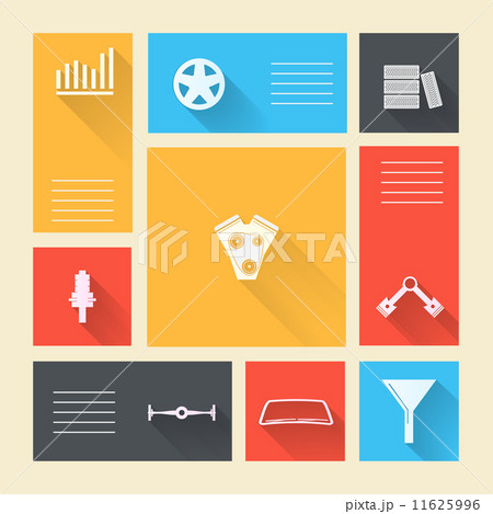 Colored vector icons for auto repair with place for text Colored vector icons for auto repair with place for text 11625996