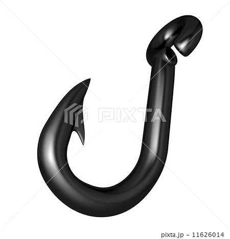 Black carp fishing hook, isolated on white background Black carp fishing hook, isolated on white background 11626014