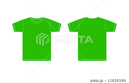 緑tシャツのイラスト素材