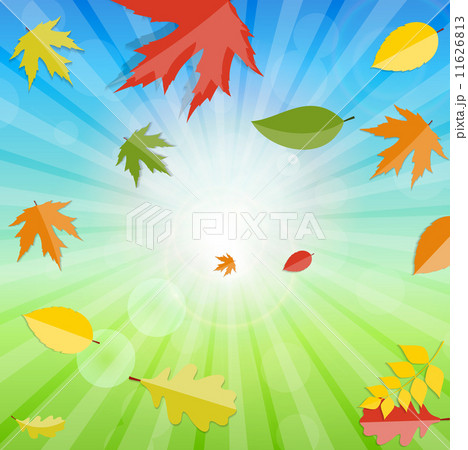 Shiny Autumn Natural Leaves Background. Vector Illustration Shiny Autumn Natural Leaves Background. Vector Illustration 11626813