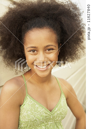 Close up of African American girl smiling Close up of African American girl smiling 11627840