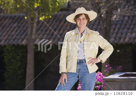 Hispanic woman with hand on hip 11628110