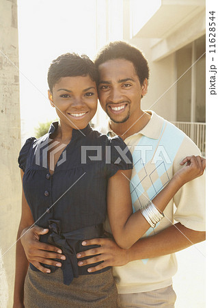 African American couple hugging African American couple hugging 11628544