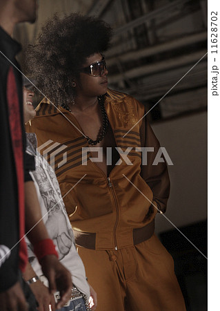 African American male breakdancer with afro African American male breakdancer with afro 11628702