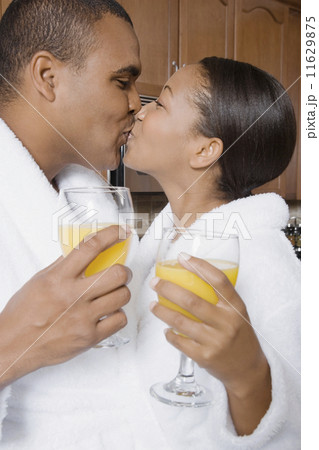 African couple kissing African couple kissing 11629875