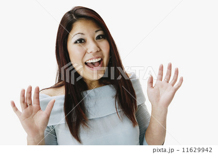Portrait of Asian woman looking surprised 11629942