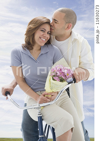 African American couple on bicycle 11630273
