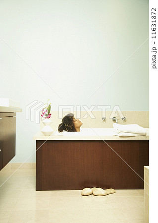 African American woman in bathtub 11631872