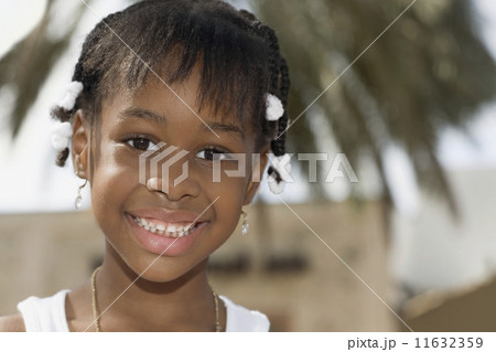 Close up of African girl smiling 11632359