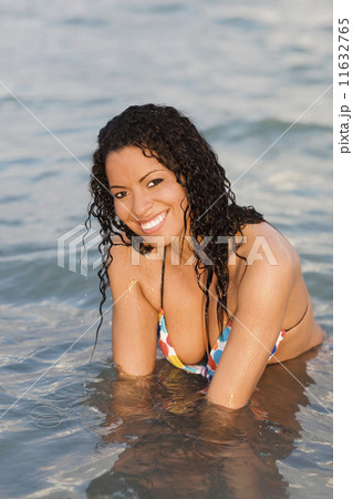 Hispanic woman in water 11632765
