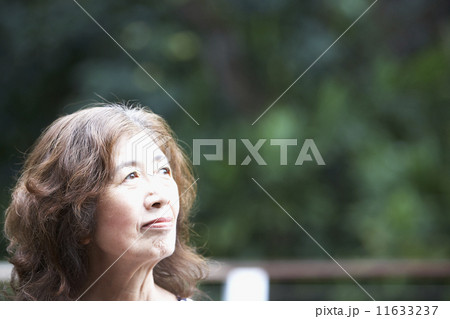 Senior Asian woman looking to side 11633237