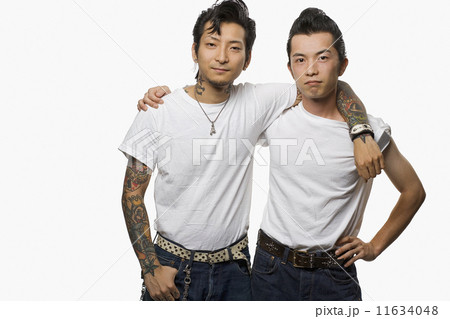 Two Asian men in rockabilly clothing 11634048