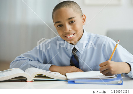Portrait of African boy studying 11634232