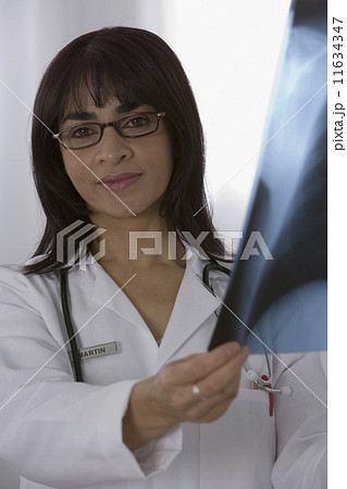 Female doctor holding x-ray 11634347