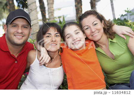 Hispanic family hugging 11634812
