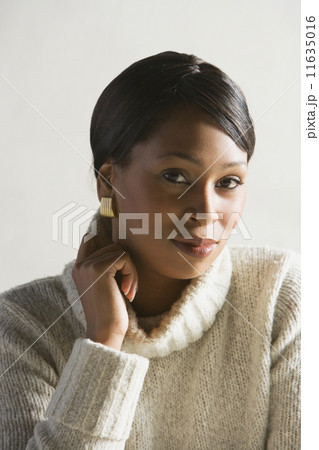 Close up studio shot of African woman Close up studio shot of African woman 11635016