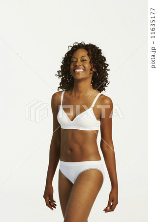 Studio shot of African woman wearing underwear 11635177