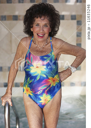 Senior woman wearing bathing suit 11635246