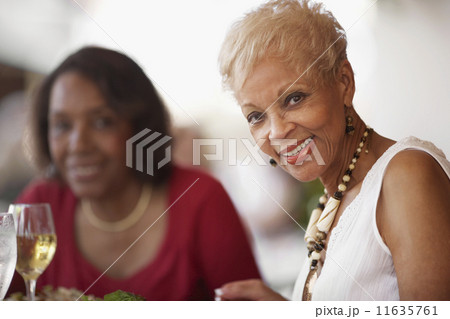 Senior African American women at restaurant 11635761
