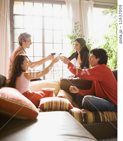 Group of friends toasting 11637009