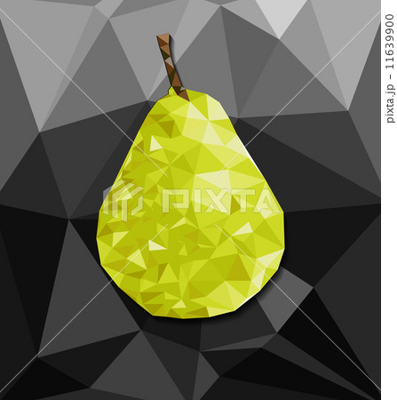 Abstract polygon background with pear 11639900