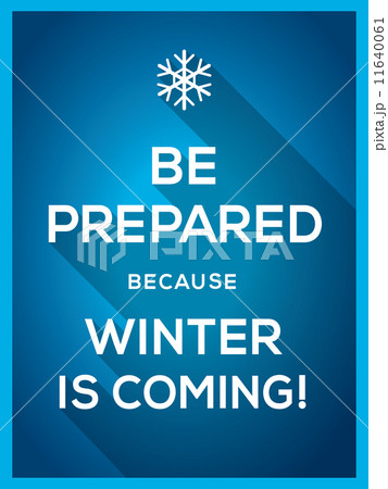 Winter is coming Typography with snowflake icon Christmas card 11640061