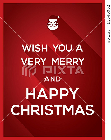 Wish You a Very Merry and Happy Typography Christmas card 11640062