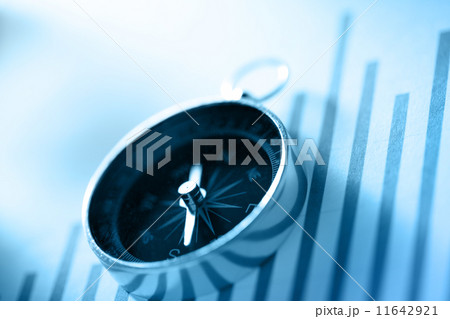 Diagram with compass in blue toning Diagram with compass in blue toning 11642921