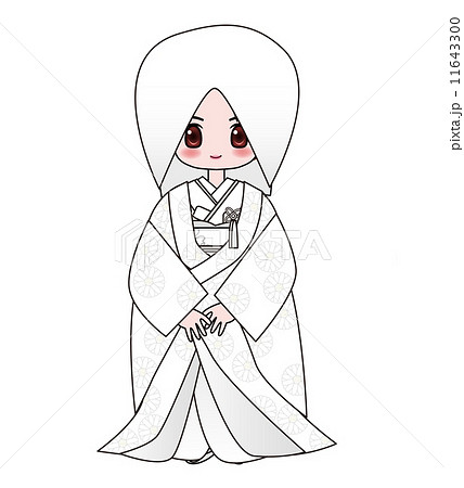 白無垢の花嫁のイラスト素材 11643300 Pixta