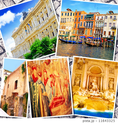 Collage of beautiful Italy. Rome,  Florence, Pisa, Venice 11643325