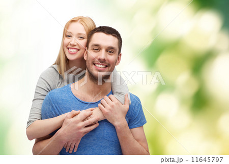 smiling couple hugging 11645797