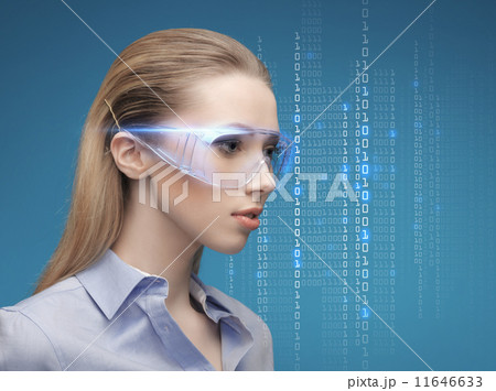 businesswoman in virtual glasses 11646633