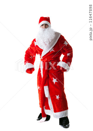 Studio shot of man dressed as Santa Claus Studio shot of man dressed as Santa Claus 11647898