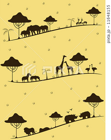 Safari Animals Silhouette Safari Animals Silhouette 11648155