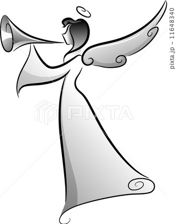 trumpeting angel clipart graphics