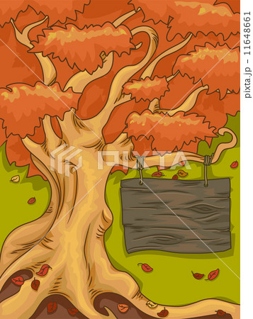 Autumn Tree Signboard 11648661