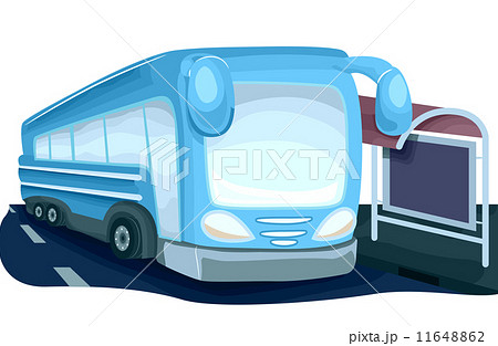 Bus Stopのイラスト素材