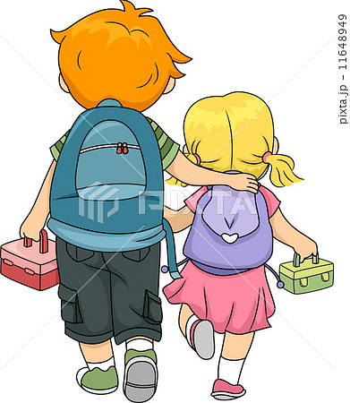 Siblings Walking Home 11648949