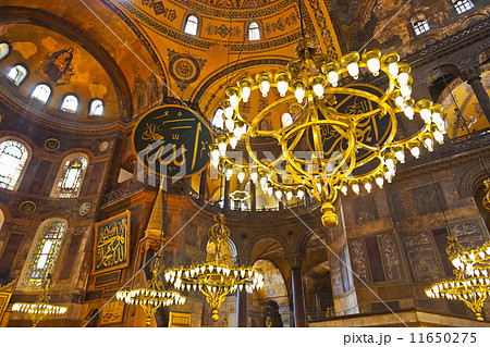 Mosaic interior in Hagia Sophia at Istanbul Turkey 11650275